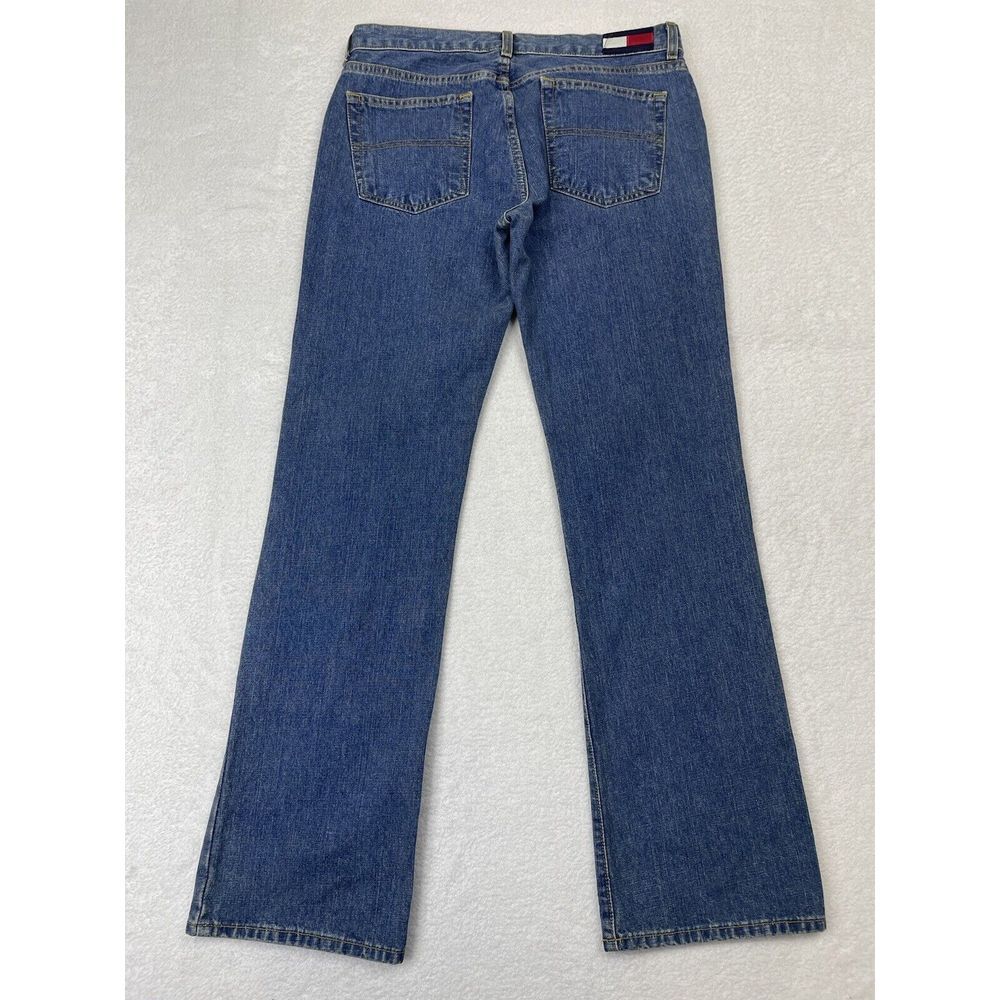 Tommy Jeans Women's Blue Wide Bootleg‎ Mid Rise Med Wash Denim Jeans size 9/31.